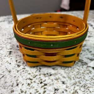 Longaberger Yellow and Green Basket
